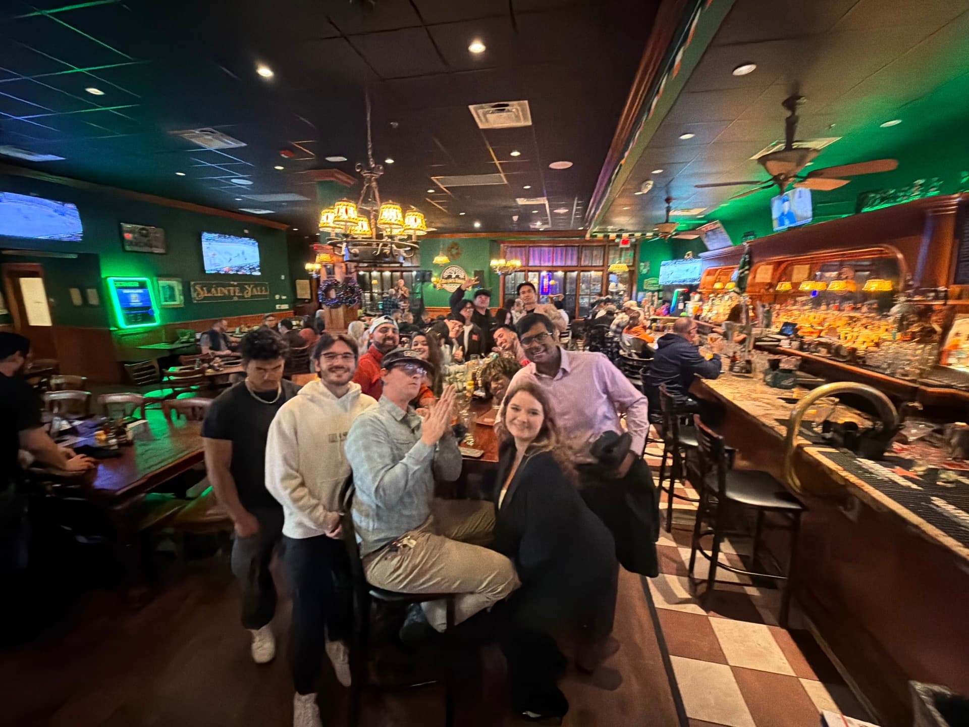 Team night moment with the crew